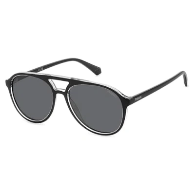 Image of Polaroid Unisex Sunglasses, Size: 56, Black crystal