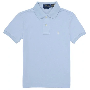 Image of Polo Ralph Lauren SLIM FIT Cotton MESH shirt for kids, Size: 14 16y, Office blue