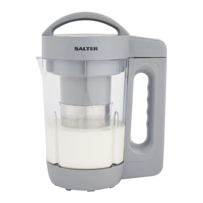 Image of Salter EK5258 Plant Milk Maker Nutrient Rich &amp; Dairy Free, 1.6L Vegan Nut Machine, One Touch Oat, Hazelnut, Almond Milk, Transparent Design, Tritan BPA Free Plastic, Self Clean, Grey