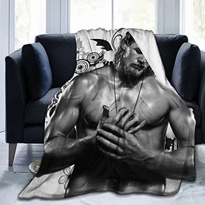 Image of Charlie Actor Hunnam Fleece Blanket Throw Lightweight Super Soft Cozy Luxury Bed Microfiber