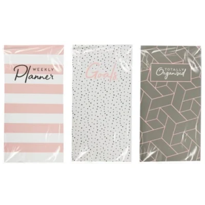 Image of Gem STA2970 Slim Weekly Planner Notebook List Pad Assorted Designs X1