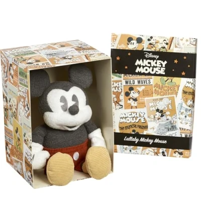 Image of Rainbow Designs Official Disney Mickey Memories Mouse Calm Lullaby Musical Soft Plush Toy For Babies