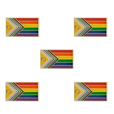 Image of Intersex Progress Pride Badge Lapel Pin Brooch 5pcs