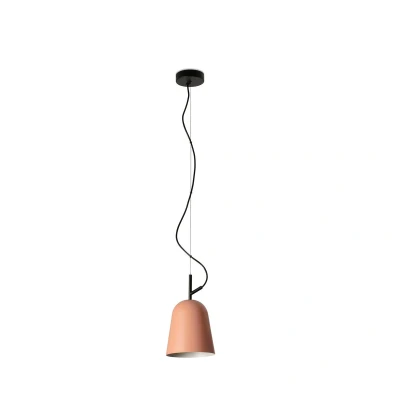 Image of Studio 16cm Dome Pendant Ceiling Light Matt Black, Pink