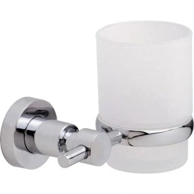 Image of tesa® Loxx Toothbrush Holder, high Gloss Chromed Metal, self Adhesive, Adhesive mounting Technology, 95 mm x 127 96