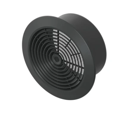 Image of Awenta 6&quot; Inch Round Plastic Black Ventilation Grille with Mesh Intake, Exhaust, Dryer Air Vent cap HVAC Ceiling Register Cover Crawl Space Home Bathroom Exhaust Wall Hose Outlet