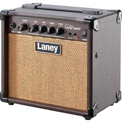 Image of Laney LA Series LA15C Acoustic Guitar Combo Amp 15W 2 x 5 inch Woofers With Chorus, Brown