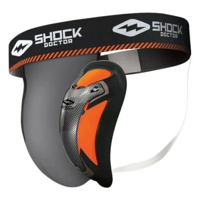 Image of Shock Doctor — Groin Guard with BioFlex S Cup for Sports Protection Youth and Adult (One Athletic Supporter Core) MMA Boxing Karate Taekwondo 329R