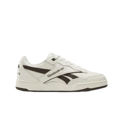 Image of Reebok Classic BB 4000 II Unisex Trainers, Size: 10.5, Chalk/dark brown/chalk leather and imitation