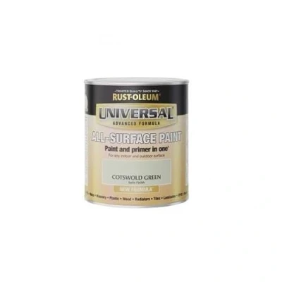 Image of Rust Oleum Universal All Surface Brush on Paint Satin Cotswold Green 250ml