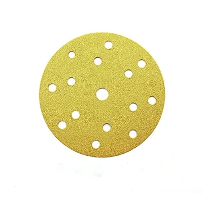 Image of 150mm P80 Sanding discs 15 hole 6 inch Starcke sandpaper Hook &amp; Loop Pads German, pack of 50