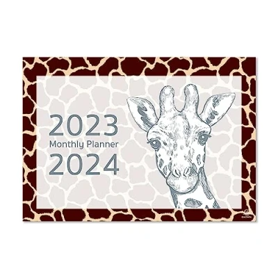 Image of 2023/2024 Monthly Planner Giraffe Brown