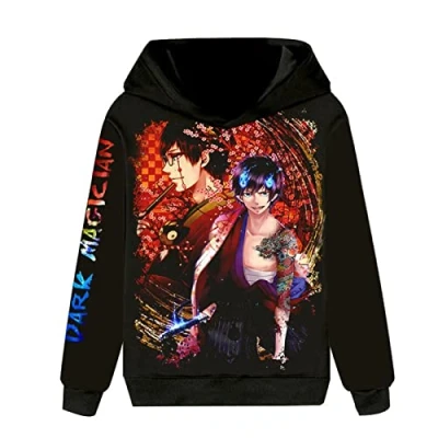 Image of westtrend Anime Blue Exorcist Hoodies Ao no Cosplay Sweatshirts Rin Okumura Loose Pullover for Men Women