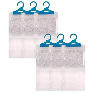 Image of ShopHut Hanging Interior Wardrobe Dehumidifier Bags Ideal to stop damp, mould mildew &amp; condensation (6 Bags)