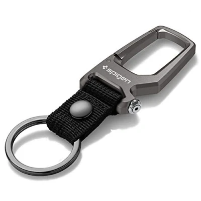Image of Spigen Carabiner Clip, Key Chain Bottle Opener, Keychain Ring, Keyring for Ladies and Men Gunmetal
