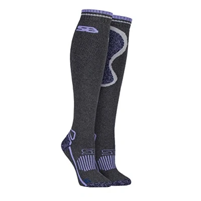 Image of Storm Bloc Ladies Warm Long Knee High Wool Blend Cushioned Thermal Equestrian/Hiking Socks (4 8 uk, SBGLS008PUR)