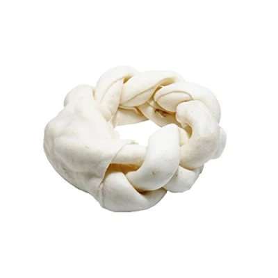 Image of PJ Pet Poducts Rawhide Braided Ring 11 cm 150 g (Pack of 10)