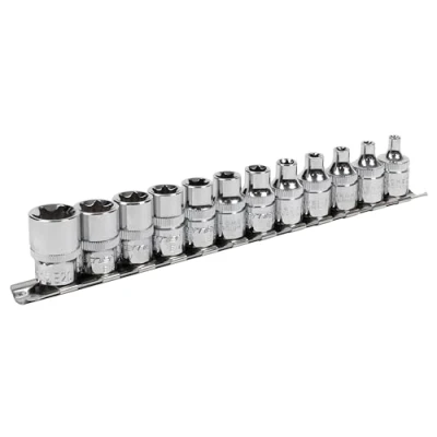 Image of Sealey Premier TRX Star* Socket Set 12pc 3/8&quot;Sq Drive E4 E20