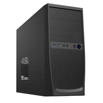 Image of CiT Elite Micro PC Case, M ATX, 500W PSU Included, 80mm Rear Fan 1 x USB3.0 and USB2.0, Budget Friendly Business Office Solution Black