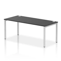 Image of Impulse Bench Single Row 1800 Silver Frame Office Desk Black