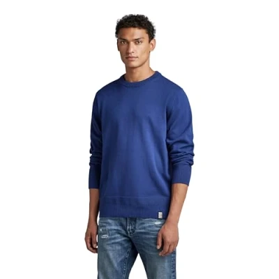 Image of G STAR RAW Men&#039;s Essential Performance Knitted Sweater, blue (ballpen D22801 D327 1822), M