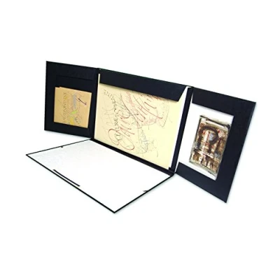 Image of Clairefontaine Ref 48605C Kraft Art Folder A3+ Size, Elastic Straps Closure, White Paper Lining, Acid Free Suitable for Transporting Artwork Pockets &amp; Flaps