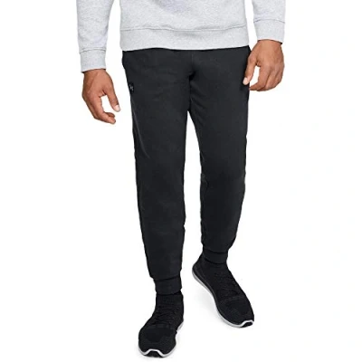 Image of Under Armour Rival Fleece Jogger, Warm and Comfortable Tracksuit Bottoms, Jogger Bottoms with Pockets Men, Black (Black/Black (001)), M