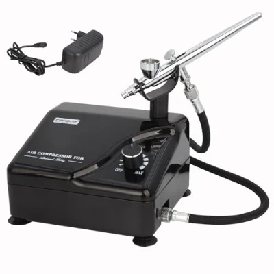 Image of Fengda Profesional Airbrush Kit with Intelligent Compressor FD 207K for Tattoos, Models, Cake Decoration, Automotive Graphics and so on