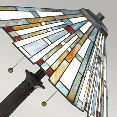 Image of Quoizel Maybeck Tiffany Table Lamp Valiant Bronze