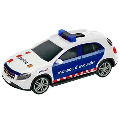 Image of Dickie Toys 203715013SI4 Mossos Car 15 cm with Light and Sound, Ages 3 Up, white blue