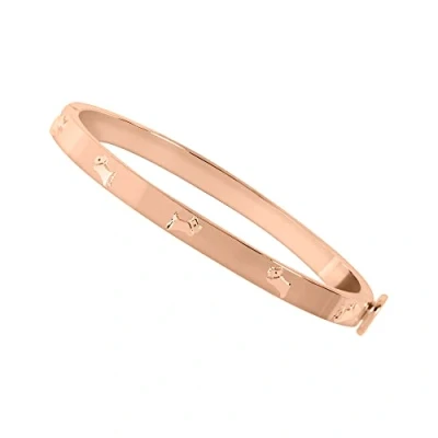 Image of RADLEY Ladies 18ct Rose Gold Plated Hinge Studded Bangle RYJ3204S