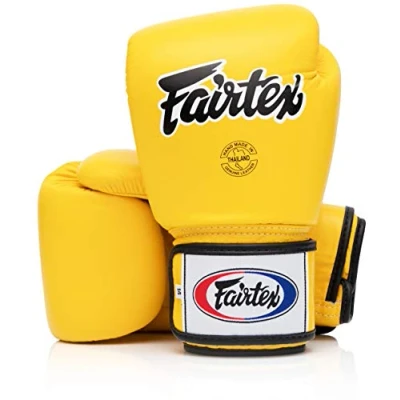 Image of Fairtex BGV1 Muay Thai Boxing Training Sparring Gloves (Yellow, 12 oz)