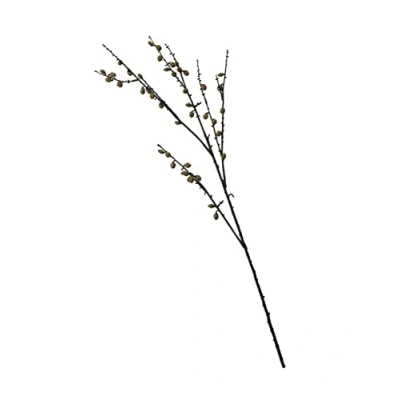 Image of BLOOM Artificial Single Mini Pinecone Spray Stem 50cm Faux Silk Flowers, Rustic Wedding Flowers &amp; Decorations, Fake Foliage Flower Stems, Indoor Home Decor, Vase Not Included