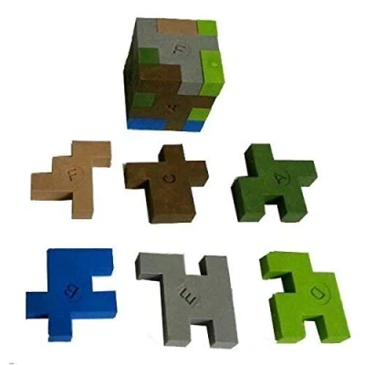 Image of SDM 10 x Camouflage Pixel Cube Block Puzzle Eraser Ideal Party Bag Fillers Class Gifts