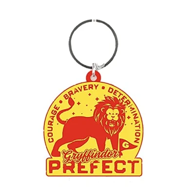 Image of Harry Potter Gryffindor Rubber Keyring (One Size) (Yellow/Red)