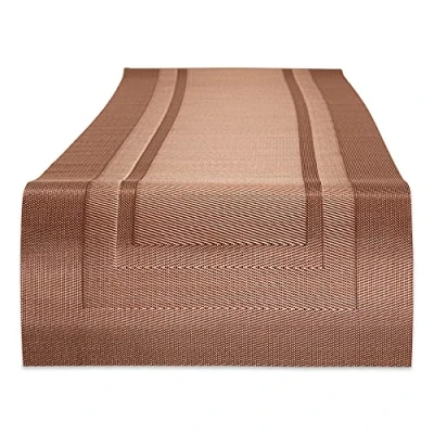 Image of DII PVC Tabletop Collection Woven Indoor/Outdoor, Table Runner, 14x72, Cinnamon