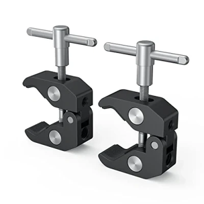 Image of SMALLRIG 2 Pack Super Clamp w/1/4&quot; and 3/8&quot; Threads, Camera Clamps Clip Mount Crab for DSLR Cameras, Lights, Umbrellas, Hooks, Shelves, Rods, Cross Bars, Photo Accessories 2058