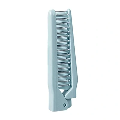 Image of Folding Hair Comb Travel Straightening Portable Double Headed Elastic Soft For Men Women