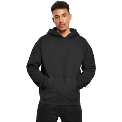 Image of Build Your Brand Men&#039;s Kapuzenpullover Ultra Heavy Cotton Box Hoody Hooded Sweatshirt, Black, S