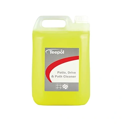 Image of Teepol Patio, Drive &amp; Path Cleaner Multi Purpose Driveway Removes Dirt, Oil Stains, Ideal for Patios, Paths Driveways, Easy Rinse Formula, 5L
