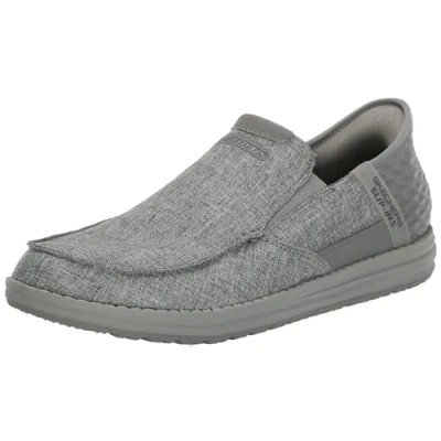 Image of Skechers USA Men&#039;s 210840 Moccasin, Gry, 7.5 UK