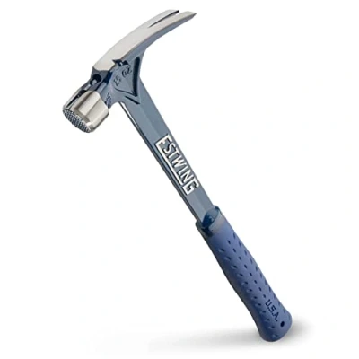 Image of Estwing E6/15SM 15oz Blue Ultra Framing Hammer, Milled Face, Shock Reduction Grip