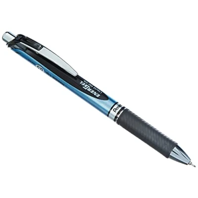 Image of Pentel 0.5mm Energel Xm Refilable Retractable Gel Roller with Metallic Looking Barrel Black