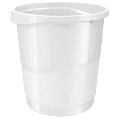 Image of Rexel Choices, 2115620, Waste Bin, Plastic, 14 Litre Capacity, White
