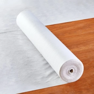 Image of VEVOR Carpet Protection Film, 39&quot; x 100&#039; Floor and Surface Shield, Easy to Cut Simple Installation, Fiber Fabric Car Mat Film Roll for Construction &amp; Renovation,White