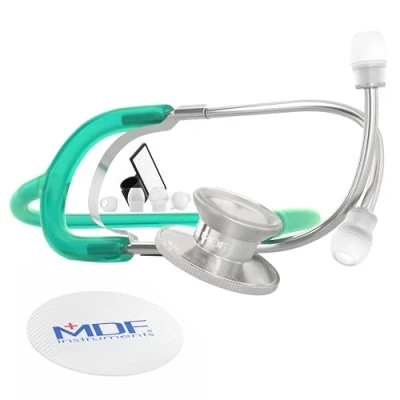 Image of MDF® Dual Head Lightweight Stethoscope Translucent Green (MDF747I AN)