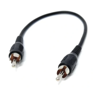 Image of DRUT 25cm Single RCA to Phono Plug Audio Cable, Speaker Male Lead 0.8ft