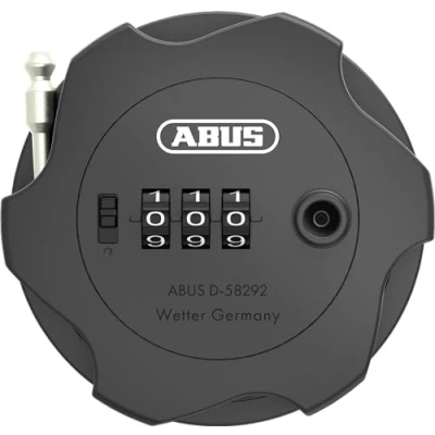 Image of ABUS Combiflex Adventure cable lock for securing skis, pushchairs, e scooters and 75 cm steel with combination code black
