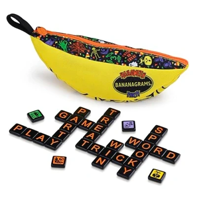 Image of BANANAGRAMS Halloween Party Family Tile Game Ages 10+ 2 8 Players 30 Minutes Playing Time