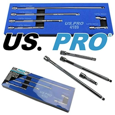 Image of 1/4&#039;&#039; Drive Wobble Extension Bar Set 6pc in Foam Tray US Pro